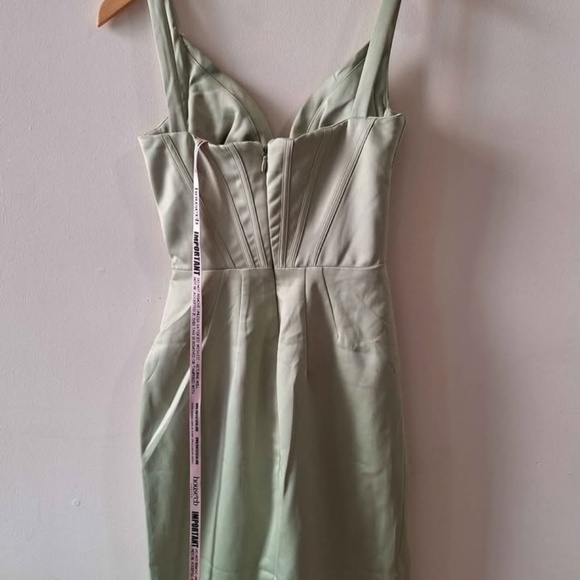 NWOT House of CB Faye Satin Corset Midi Dress - Picture 4 of 7